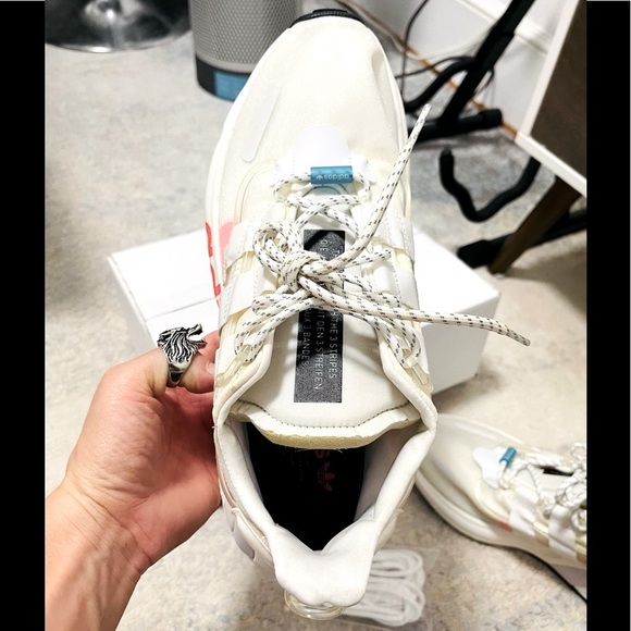 EUC Men’s Size 10 Adidas LXCON AdiPrene Big Logo Sneakers Solar Red/Cloud White - Picture 8 of 12